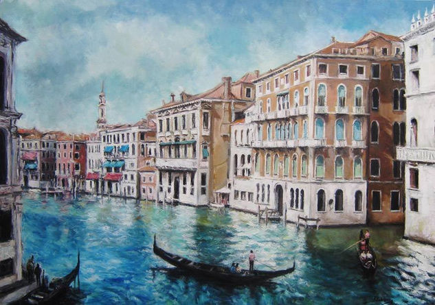 El Gran Canal Oil Canvas Landscaping