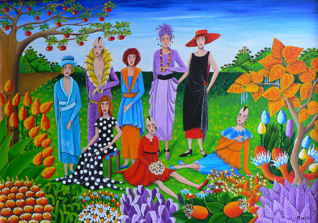 un dia en el campo Oil Canvas Landscaping