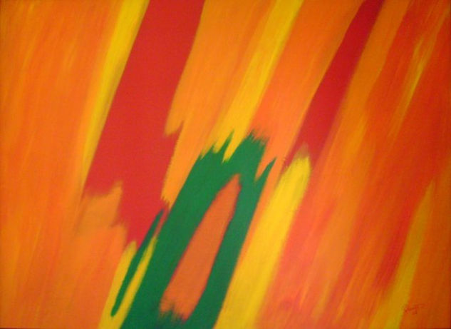 Abstracto Laranja Acrylic Canvas Others