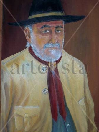 GAUCHO... OLEO DE 70X50 Oil Panel Portrait