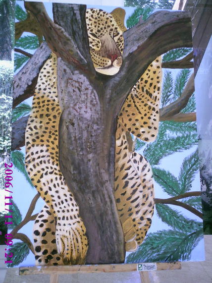 Leopardo durmiento