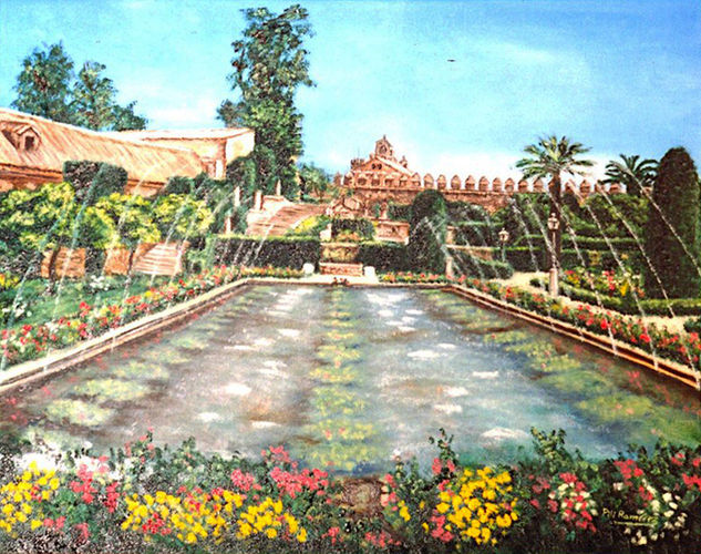 Alcázar de los Reyes Cristianos Oil Canvas Landscaping