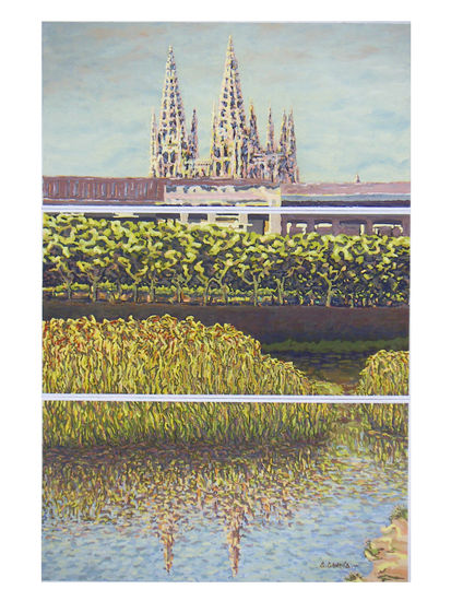 Catedral de Burgos Óleo Tabla Paisaje