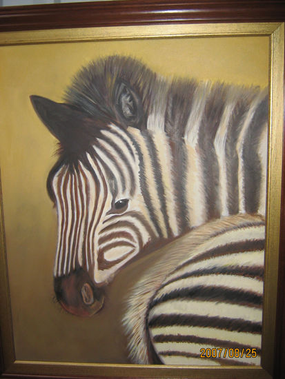 Mi pequeña zebra Oil Canvas Animals