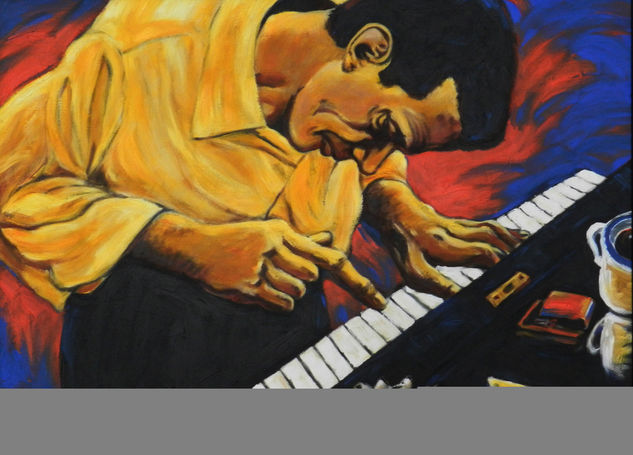 MILES JAZZ Acrylic Canvas Figure Painting