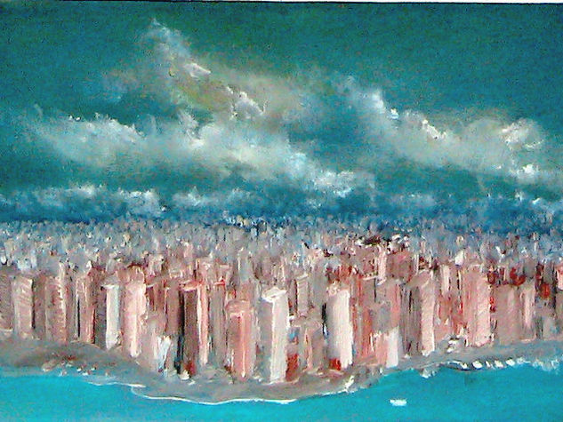 Ciudad Cero Oil Canvas Landscaping