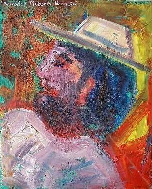 Sancho Panza Acrylic Panel Figure Painting