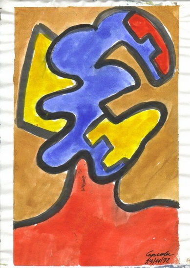 TORSO ROJO,AMARILLO,AZUL Y ROJO,1992 