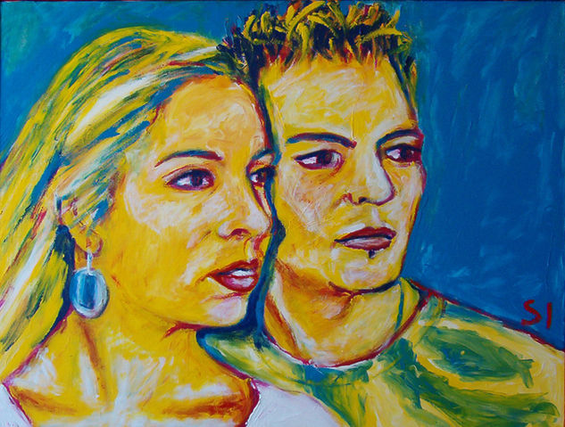 Asier y Soraya Acrylic Canvas Portrait