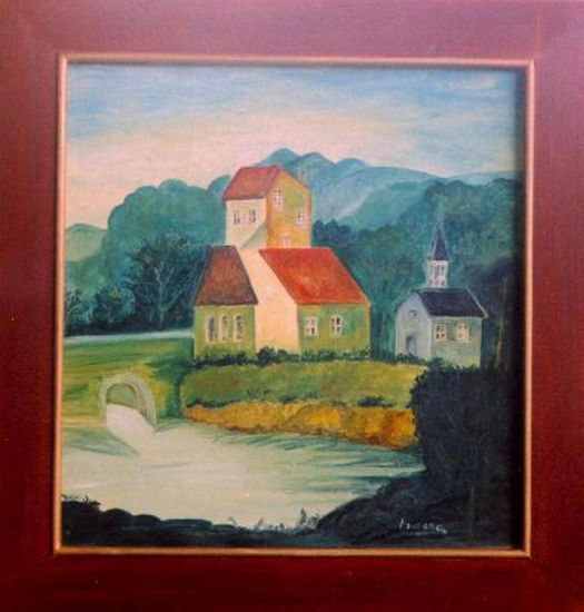 Casas francesas Oil Canvas Landscaping