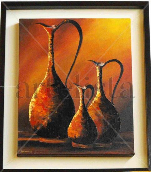 JARRAS DE VINO Oil Canvas Still Life Paintings