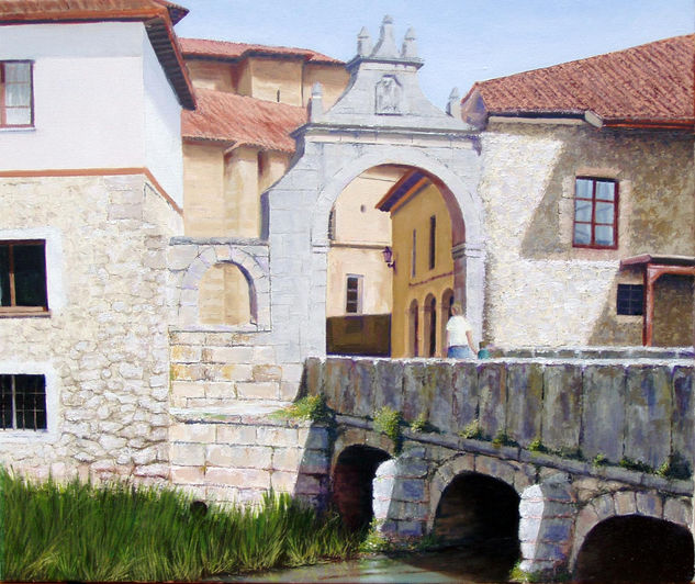 Puente en Aguilar Oil Canvas