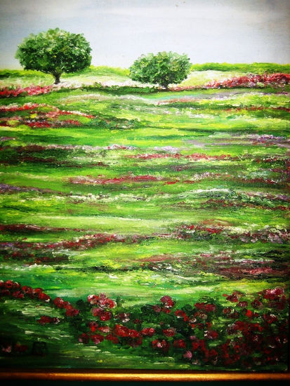 Campo deamapolas Oil Canvas Landscaping