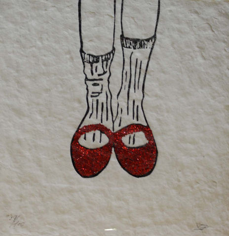 Zapatos rojos.
