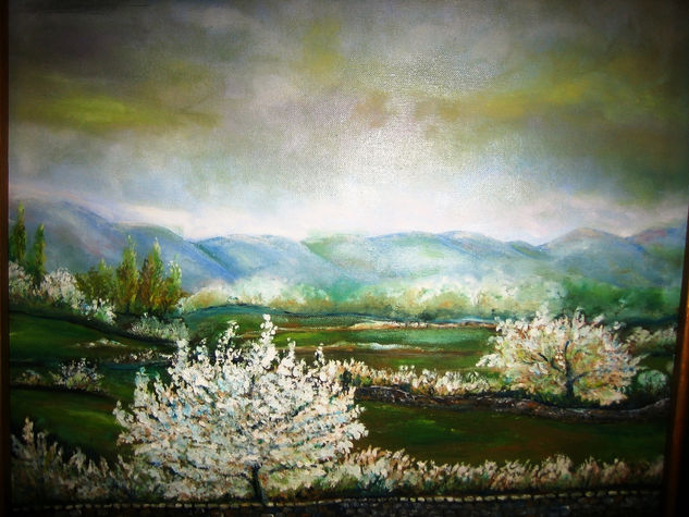 Almendros en flor 5 Oil Canvas Landscaping