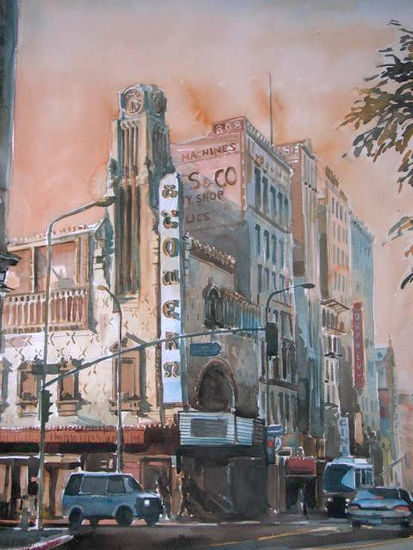 Tower Theatre Oil Canvas Landscaping