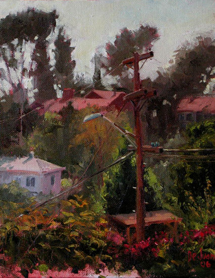 Poste del  telefono Oil Canvas Landscaping