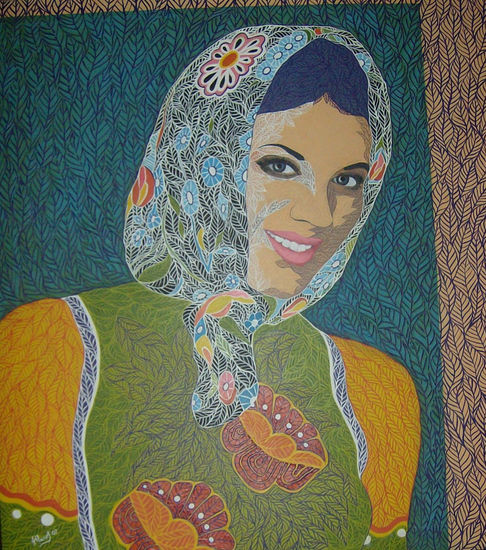 Toda hoja Acrylic Canvas Portrait