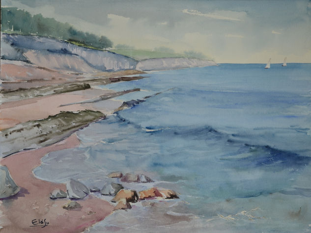 Rincón del Sardinero Watercolour Paper Marine Painting