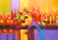 porciones de color