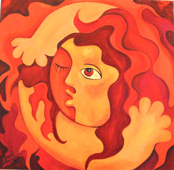 Mujer hecha un lío Oil Canvas Figure Painting