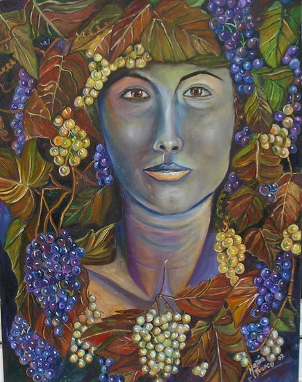 Ninfa de la vendimia Oil Canvas Figure Painting