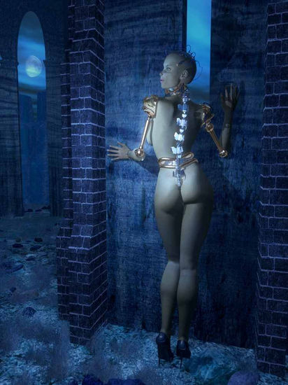 Cyber Travesti, arte digital 3D, digital art 3D Oil Canvas Landscaping