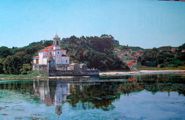 Iglesia de Barro Óleo Lienzo Paisaje