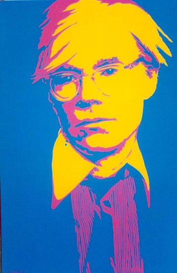 La huída.(cuando se nace en una pequeña ciudad, lo mejor es huir.Andy Warhol. Acrylic Canvas Portrait