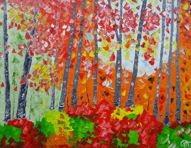 Foresta Roja Oil Canvas Landscaping