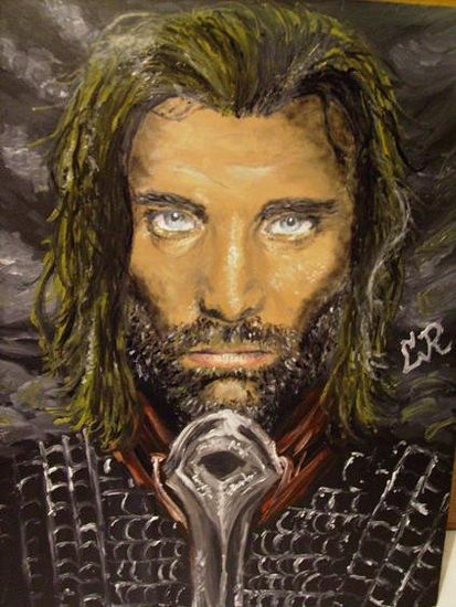 Aragorn Oil Panel Portrait