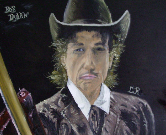 Bob Dylan Oil Panel Portrait