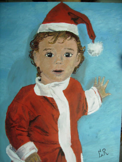 Niño Oil Panel Portrait