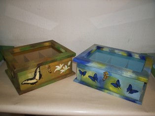 cajas con vidrio