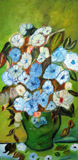 Mírame fijamente Oil Canvas Floral Painting