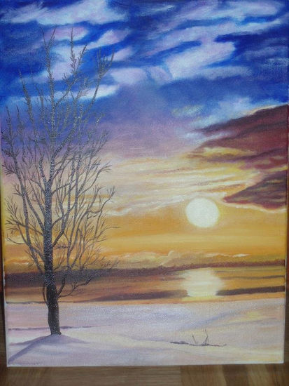 ATARDECER PARA MEDITAR Oil Canvas Landscaping