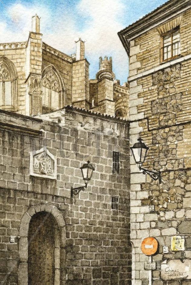 Catedral desde Los Cuatro Tiempos. Toledo.