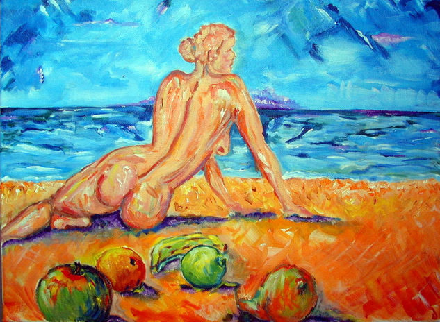 bodegon en la playa Acrylic Canvas Landscaping