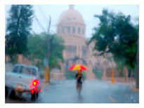 Palacio bajo lluvia