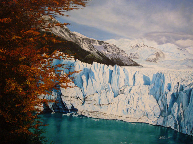 Glaciar Óleo Lienzo Paisaje