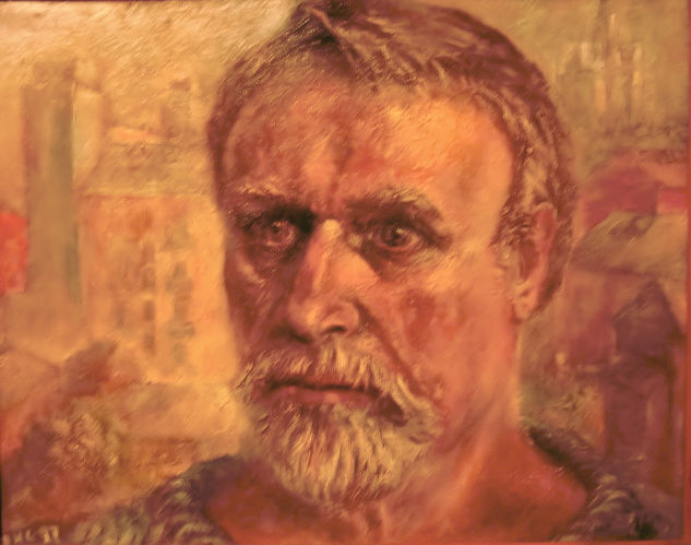 Autoretrato, 1997 Oil Card Portrait