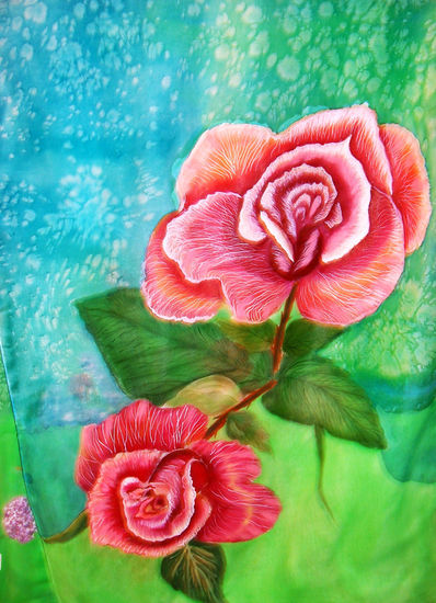 melodia Ink Textile Floral Painting