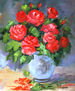 jarron de rosas