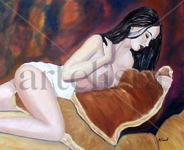 El sueño de Moa Oil Canvas Nude Paintings