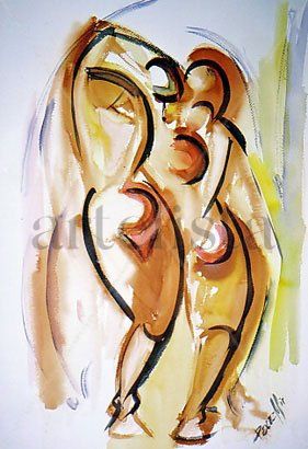 danza Watercolour Paper Figure Painting