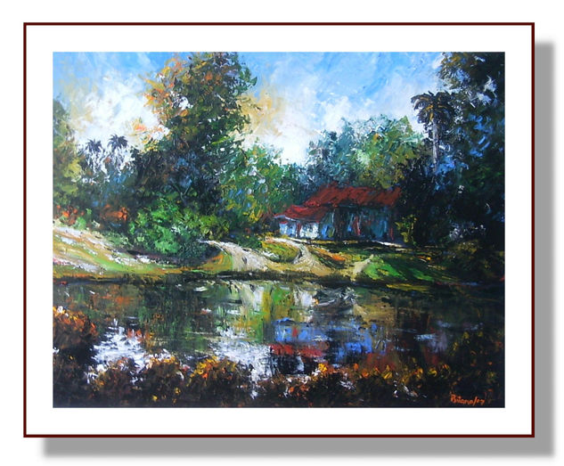 Paisaje Santilé 3 Acrylic Canvas Landscaping