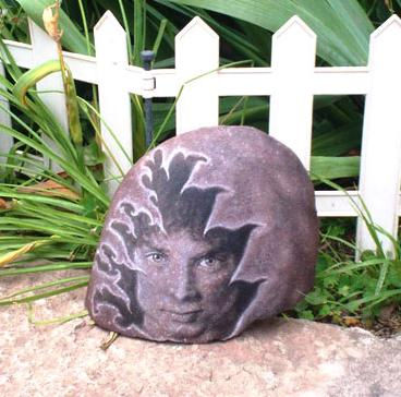 Elijah  Wood in Stone -en piedra con recubrimiento agregado Oil Canvas Landscaping