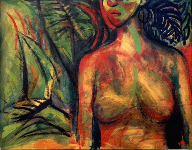 Negra Oil Panel Nude Paintings