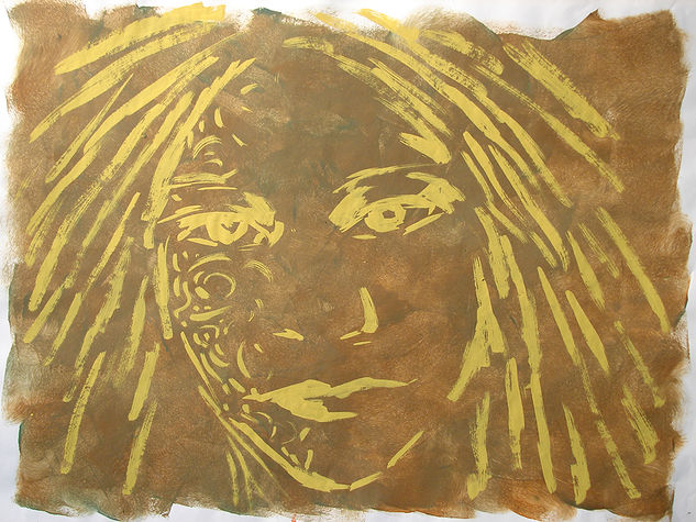 Rostro de mujer 2 Acrylic Paper Portrait