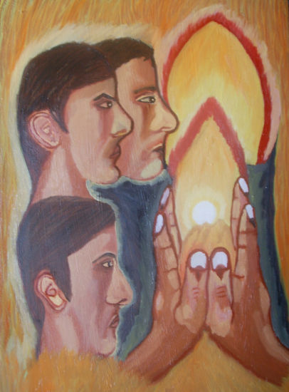 Iluminación Oil Canvas Figure Painting